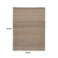 thumbnail image 5 of Benjara BM233209 84 x 60 in. Jute Rug with Stripe Design, Beige, 5 of 5