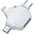 thumbnail image 1 of Otg Adapter, Compatible With Android/iphone/ipad, Lightning/usb Type-c/micro-usb To Usb Camera Adapter For Sd Tf Card Reader, Keyboard, Mouse, U Disk, 1 of 4