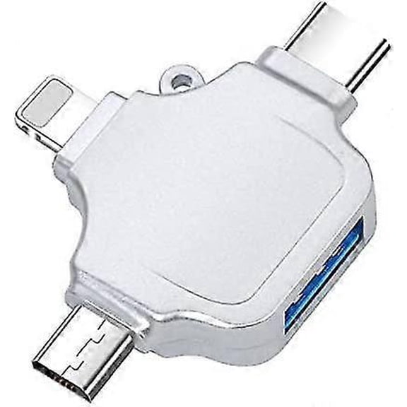 Otg Adapter, Compatible With Android/iphone/ipad, Lightning/usb Type-c/micro-usb To Usb Camera Adapter For Sd Tf Card Reader, Keyboard, Mouse, U Disk