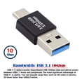 thumbnail image 2 of CY USB3.0 Type A Male to USB 3.1 Type C Male Data 10Gbps Charge Adapter for Laptop Phone, 2 of 8