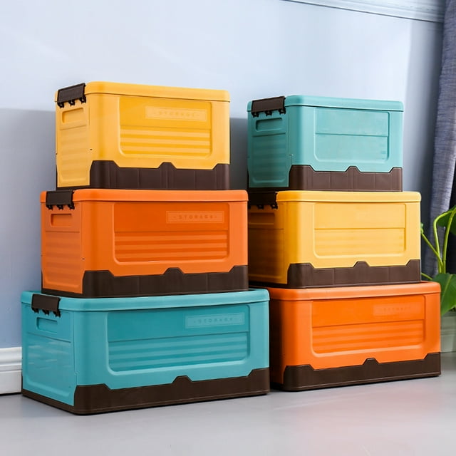 Storage Box Large Capacity Heat Resistant Plastic Folding Toys Organizer Holder for Home