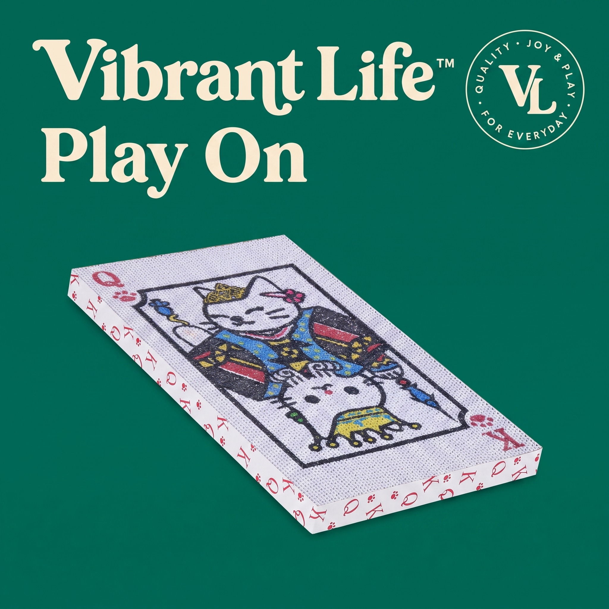 Vibrant Life Corrugate Poker Card Cat Scratcher photo 2