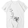 thumbnail image 5 of Moocorvic T Shirts for Women,Women's Loose Casual Graphic Crewneck Feather Print Short Sleeve Summer Tops T-Shirt Blouse Tee Shirts for Women, 5 of 7