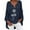 Navy fall sweatshirt for women, variant on USSUMA Women's Cotton Linen Tunic Tops for Leggings Oversized Shirts Casual V Neck Long Sleeve Loose Fall Tops Tunics Blouses