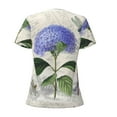 thumbnail image 4 of Naloa Vintage Flower Print T-Shirts Short Sleeve V Neck Tees for Women Fashion Tops Trendy Lightweight Soft Casual Summer Outfits Clothes, 4 of 5