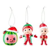 Kurt Adler Cocomelon 3-Piece Christmas Ornament Set, Multicolored, Weight Is Approximately 0.45lbs