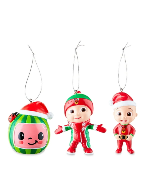 Kurt Adler Cocomelon 3-Piece Christmas Ornament Set, Multicolored, Weight Is Approximately 0.45lbs