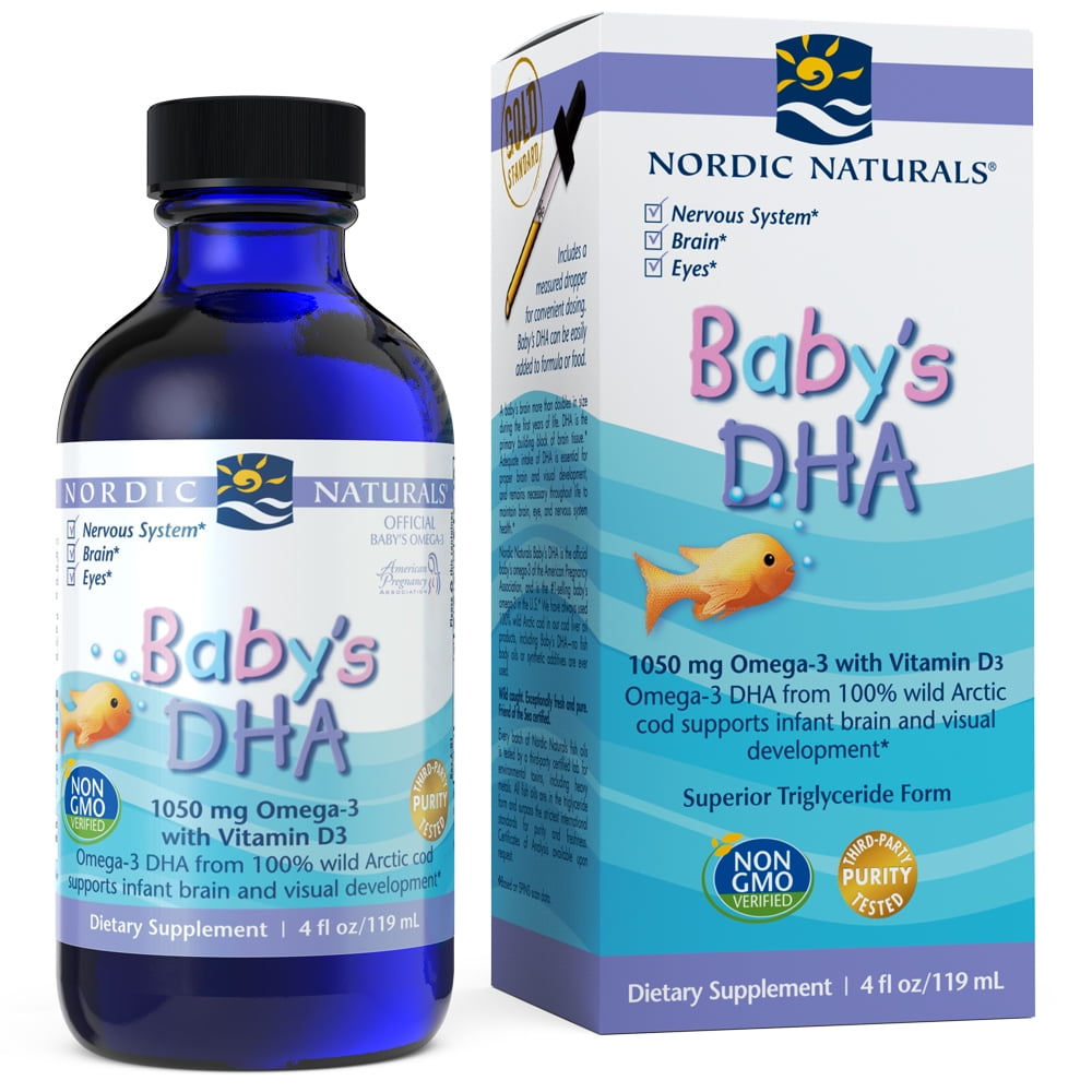 Nordic Naturals Baby's DHA Liquid with Dropper, 1050 Mg, 4 Fl Oz ...