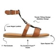 thumbnail image 2 of Journee Womens Eleanora Multi Strap Flat Sandals, 2 of 6