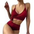 thumbnail image 1 of Conjunto de bikini con estilo para mujer, traje de baño de dos piezas con relleno sólido, ropa de playa OAVQHLG3B Store  lin121212, 1 of 4