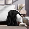 thumbnail image 4 of Bare Home Ultra Soft Microplush Velvet Blanket - Luxurious Fuzzy Fleece Fur - All Season Premium Bed Blanket, Twin Extra Long (Twin/Twin XL, Black), 4 of 6