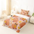 thumbnail image 5 of Erosebridal Brown Capybara Twin Sheet Sets For Kids,Cute Animals Bedding For Capybara Lovers 3 Pieces, 5 of 6