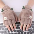 thumbnail image 3 of Electronicheart Thermal USB Heated Mittens Exquisite Lovely Outdoor Elk Modeling Electric Warming Mitten Clothes Accessory Hand Cover Light tan, 3 of 6