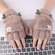 thumbnail image 2 of sweethay Guantes de invierno con calefacción USB, guantes sin dedos, astas peludas, guantes de piel sintética, cálidos, suaves, para mujeres y hombres Suministros térmicos blanquecino sweethay HA046363-01, 2 of 8