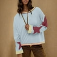 thumbnail image 4 of Oversized Star Graphic Sweatshirts for Women Crew Neck Long Sleeve Shirt Top Drop Shoulder Sweater Pullover, 4 of 6