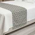 thumbnail image 2 of Minimalist Bed Runner, Geometric Circles Pattern Abstract Dots Spouts Weaving Motif Art, Decorative Bedding Scarf for Hotels Homes and Guestrooms, Queen, Eggshell and Charcoal Grey, by Ambesonne, 2 of 2