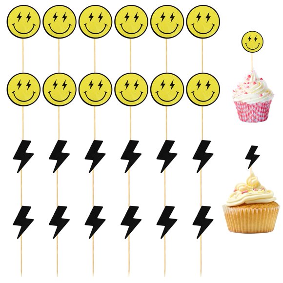 Fiesta de primer cumpleaños de Cupcake Toppers Ryetvok One Happy Dude
