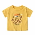 thumbnail image 4 of Boys T Shirts Dinosaur Cartoon Pattern Print Short Sleeve T Shirts Casual Round Neck Tee Tee Shirt Enfant Garcon Light Yellow2 3, 4 of 4