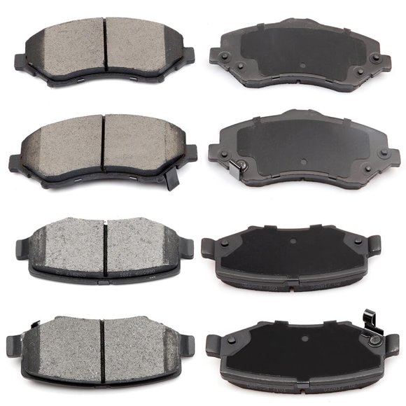 Eccpp D1273-8389 D1274-8390 Juego De Pastillas De Freno De Disco De Cerámica Delanteras Y Traseras Para Dodge Nitro 2007-2011 Jeep Liberty 2008-2012 Jeep Wrangler 2007-2017 Jeep Wrangler Jk 2018