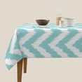 thumbnail image 5 of Square Table Cloth, Light Turquoise Chevron Pattern Tablecloth Washable Dinng Table Covers Decorative for Kitchen & Table Linens 52" x 52", 5 of 8