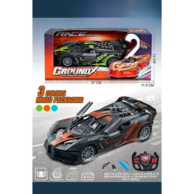 Voiture de Sport Bugatti RC Électrique à Grande Vitesse pour Enfants : Mini Véhicule de Course avec Télécommande à 4 Canaux, Conception Durable et Résistante, Favorise la Coordination Oeil-Main et l'Interaction Parent-Enfant, Jouet Idéal