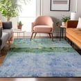 thumbnail image 7 of Addison Rugs Mayfield Premium Machine Washable Transitional Abstract Blue Rectangle Rug, 10' X 14' Machine Washable Transitional Abstract Blue Oversized Sherpa Throw Blanket, 7 of 7