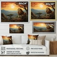 thumbnail image 4 of Designart "Exploring a Surrealistic Savannah with Lions III" Animals Floater Framed Wall Decor, 4 of 7