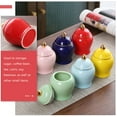 thumbnail image 4 of Petit Pot en Céramique Rouge avec Couvercle, Bocal à Café Petit, Bocaux à Thé Rouges Pots en Céramique Rouges, Bocal à Thé en Porcelaine Bocal avec Couvercle Bocal de Conservation des Aliments Contenant pour Aliments Secs pour Biscuit Grain de Café, 4 of 8