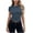 Sky Blue, variant on Naotn Womens Basic-fit T-shirts Summer Casual Stretchy Slim Fit Short Sleeve Workout Crop Tops Trendy Solid Color Tee