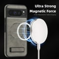 thumbnail image 3 of Magnetic for Google Pixel 9 Pro XL PU Leather Case, Compatible with Magsafe, Built-in Invisible Stand, Premium Ultra Slim Adjustable Kickstand Protective Phone Case for Google Pixel 9 Pro XL, Gray, 3 of 8