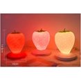 thumbnail image 5 of 1 lámpara LED recargable por USB, lámpara de silicona con forma de fresa rosa, lámpara de noche encantadora, lámpara de noche para dormitorio, 10*14,5 cm JAMW Sencillez, 5 of 5