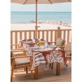 thumbnail image 2 of Outdoor Tablecloth with Umbrella Hole for Patio/Picnic/Party/Camping, Red Coastal Waterproof Table Cloth Rectangle Table Cover Washable, Conch Nautical Summer Starfish Shell Coral (60"x 102"), 2 of 9