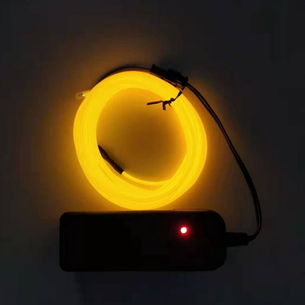 Bande LED Néon 5 Mètres - Eclairage Flexible avec Adaptateur Pile AA