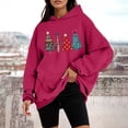 thumbnail image 2 of WEAIXIMIUNG Robe Chandail en Molleton avec Poches Maxi Mode Décontractée Ample Imprimé Sport Chandail à Capuchon Chandail à Capuchon, 2 of 4
