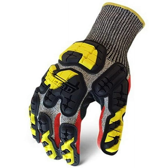 Ironclad Performance Wear 258049 Mens Knit Cut 5 Oil & Gas Safety Impact Gloves, Gray - Extra Large