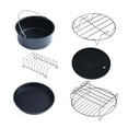 thumbnail image 2 of 6 In 1 Multifunctional Air Fryer Accessories Set Kit Parts Metal Holder Skewer Rack Cake Barrel ,Air Fryer 4.0QT - 4.5QT - 5.6QT And Up ,General Air Fryer Accessories Kit, 2 of 8