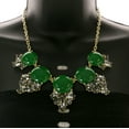 thumbnail image 3 of Mi Amore Necklace-Earring-Set Green/Gold-Tone, 3 of 3