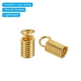thumbnail image 4 of Unique Bargains Embouts de Cordon, 100 Pcs Embouts de Ressorts Métalliques 4x9mm Embouts de Terminateurs à Ressorts Dorés, 4 of 5