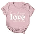 thumbnail image 2 of Baqcunre Valentine'S Day Shirts For Women Sweatshirt Womens Cute Trendy Shirt Casual Short Sleeve Pullover Tops(Hot Pink S-3XL),Womens Tops Graphic Tees For Women Shirts For Women Womens Tops, 2 of 4