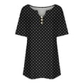 thumbnail image 3 of Birdeem Blouse Décontractée à Manches Courtes Imprimée pour Femmes, Grande Taille, à Volants, Col en V, 3 of 5