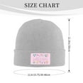 thumbnail image 3 of LNWH Knitted Acrylic Hat, LGBT Clasped Hands Art Pattern Winter Beanie Hat for Cold Weather, Gray, 3 of 8