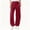 Wine, variant on Womens High-Waist Wide-Leg Ankle Pants with Paneled Construction and Elastic-Waist, Modern Design for urban casual outings Red XXL