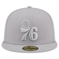 thumbnail image 2 of Men's New Era Gray Philadelphia 76ers Color Pack 59FIFTY Fitted Hat, 2 of 6