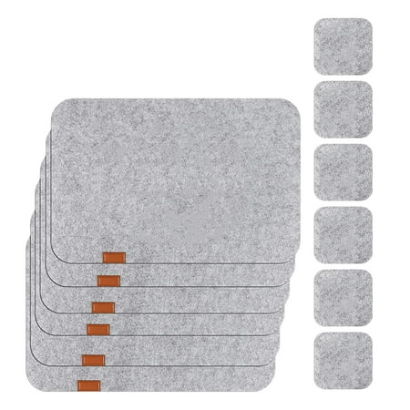 

HOMEMAXS 12Pcs Simple Felt Placemat Practical Heat Insulation Mat Home Table Coaster