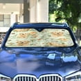 thumbnail image 4 of Iauyy Foldable Windshield Sun Shade for Cars, Interior Sun Protection for car UV Protection for Sedan/SUV/Truck, (S/M/L) Flower and Dog, 4 of 8