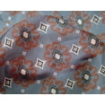 thumbnail image 4 of oneOone Silk Tabby Fabric Diamond & Swirl Ikat Printed Craft Fabric BTY 42 Inch Wide, 4 of 4