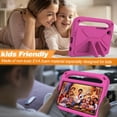 thumbnail image 3 of Dteck for Samsung Galaxy Tab A9 Case 2023 SM-X110/X115 Kids Case,Shockproof EVA Case Kids Friendly Handle Kickstand Lightweight Cover for Galaxy Tab A9 8.7 Inch,Rose, 3 of 5