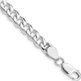 thumbnail image 1 of Sterling Silver Rhodium-Plated 7mm Curb Chain (9 X 7) Made In Italy qcb180r-9, 1 of 5