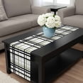 thumbnail image 4 of Sage Green Black Plaid Table Runner 48 Inches Long, Farmhouse Green Black Checkered Kitchen Coffee Dining Table Decoration for Home Party Birthday Wedding Home Decor 13x48 Inches, 4 of 8