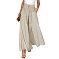 thumbnail image 1 of Asyoly Womens Wide Leg Pants Loose Flowy Drawstring High Waist Palazzo Lounge Trousers with Pockets, 1 of 7